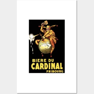 BIERE DU CARDINAL BEER Achille Mauzan Vintage Art Deco Posters and Art